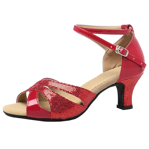 Chaussures de danse latine bout ouvert contre les douleurs aux pieds talon 5cm