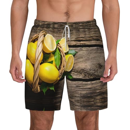 Short de bain pour homme respirant One Basket motif citrons