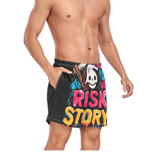 Bañador de secado rápido para hombre con estampado graffiti tipo bermuda 5