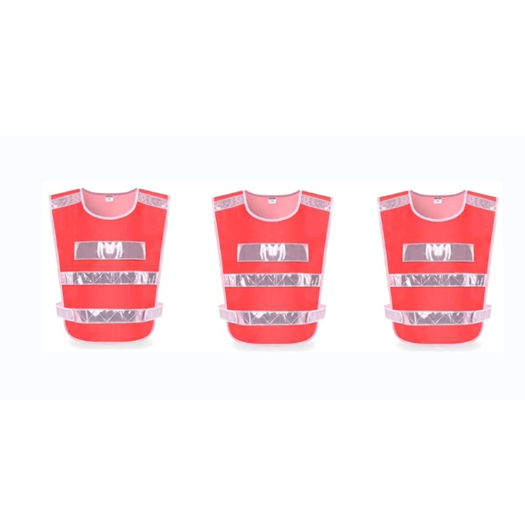 TOMYEUS Chaleco de Seguridad Transpirable de Alta Visibilidad Chaleco Reflectante de Carretera de construcción Nocturna Unisex Traje Reflectante de 6 Paquetes