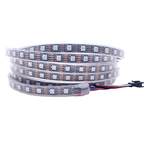 Image of DC 5V WS2813 Led Strip Light Dual Signal Individually Addressable 5m 30 LEDs WS2812B Updated Black White PCB (Black PCB IP67, 5M 60LED /M)