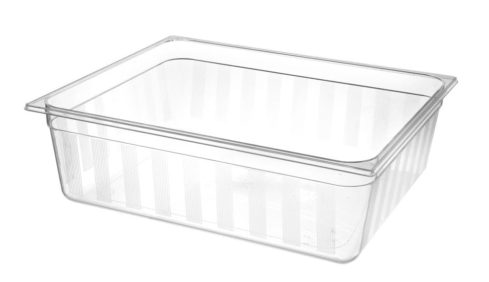 HENDI Gastronormbehälter, Temperaturbeständig von -40° bis 90°C, Geruchs- und geschmacksneutral, Enthält kein Bisphenol A, BPA frei, GN 2/1, 650x530x(H)200mm, Hochtransparent