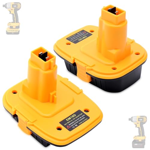 Kekepowtobat 2-Pack DM18D Adapter Compatible with DeWalt 18V Tools, Adapter Compatible with Dewalt 20V MAX & M-18 18V Lithium Battery to Replace Old 18-Volt XRP NiCad Battery