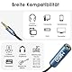 MillSO Klinke Adapter 3,5mm Klinkenstecker auf 6,35mm Klinken Buchse TRS 1/4 zu 1/8 Stereo Audio Aux Adapter Kabel mit 24K Vergoldete Kontakte für Kopfhörer, Lautsprecher und Klavier - 30cm