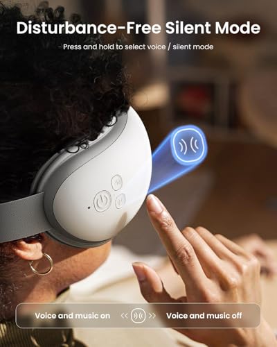 RENPHO Valentines Gifts for Her Him, Eyeris 1 Eye Massager with Heat & Bluetooth Music, Heated Eye Mask for Sleeping, Relieve Strain Dry Eyes, Face Massager - Image 6