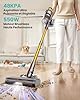 Aspirateur Balai sans Fil 550W/48kPa/70Min, 2.0L Aspirateur sans Fil Puissant avec Brosse Anti-Enmêlement Améliorée, Recharge Murale, Écran Tactile pour Poils d’Animaux Tapis Sols Durs et Voiture