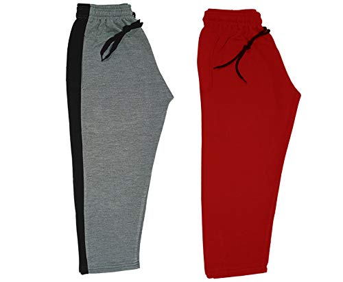 Image of indi weaves Kids - Unisex Girls and Boys Fleece Warm Lowers Track Pants for Winters Pack of 2