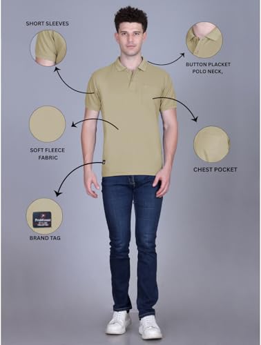Image of FYLTR Men's Solid Polo | Regular Fit | Casual Polo Shirts for Men
