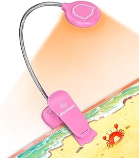 Glocusent 16 LED Lampka do książek dla dzieci, lampka do czytania dla dzieci z wysokim CRI 95+, 3 kolory x 3 jasności, ładowalna i długotrwała, zatwierdzona przez CPC