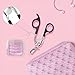 Eye Lash Curler with 6PCS Extra Replacement Strips, Whalrace Superior Curling Effect Eyelash Curlers, Easy & Comfortable to Grip and Use-Gpink
