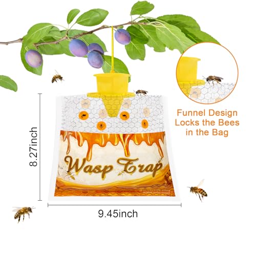 Stingmon 6 Pack Disposable Wasp Traps Outdoor Hanging Yellow Jacket Trap Carpenter Bee Traps For Outside Wasp And Hornet Traps Catcher Killer For Fly thumb #1