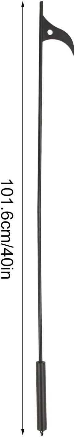 40 Inch Extra Long Steel Fire Pit Poker, Detachable for Easy Storage, Versatile for Indoor and Outdoor Use, Durable and Heat, Excellent for Fireplace, Campfire, and Wood St