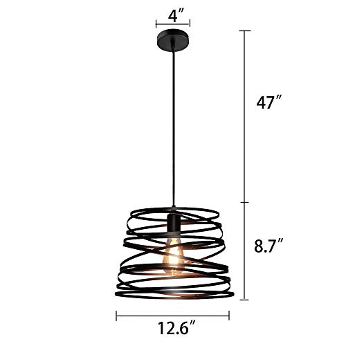 Lampe Suspendue en Fer forgé au design de grange industrielle et robuste - 7
