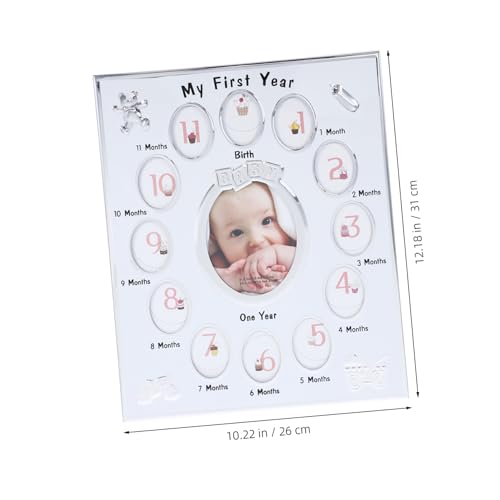 Cadre photo de naissance blanc pour ne plus oublier l'évolution de bébé - 3