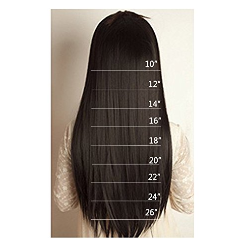 Womens 18 Clips 8Pcs Full Head Hair Extensions 26 Inch Long Straight Dark Red Hairpiece #TOP6