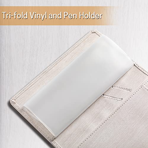 Image of Aurya Leather Checkbook Covers for Personal Checkbook, Checkbook Holder with Free Vinyl Divider, Checkbook Cover for Duplicate Checks for Men and Women