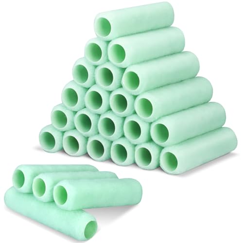 Gisafai 24 cubiertas de rodillos de pintura de 9 pulgadas, rodillos de pintura para paredes de pintura, rodillo de pintura de 3/8 pulgadas, rodillo de microfibra para siestas, suministros de pintura