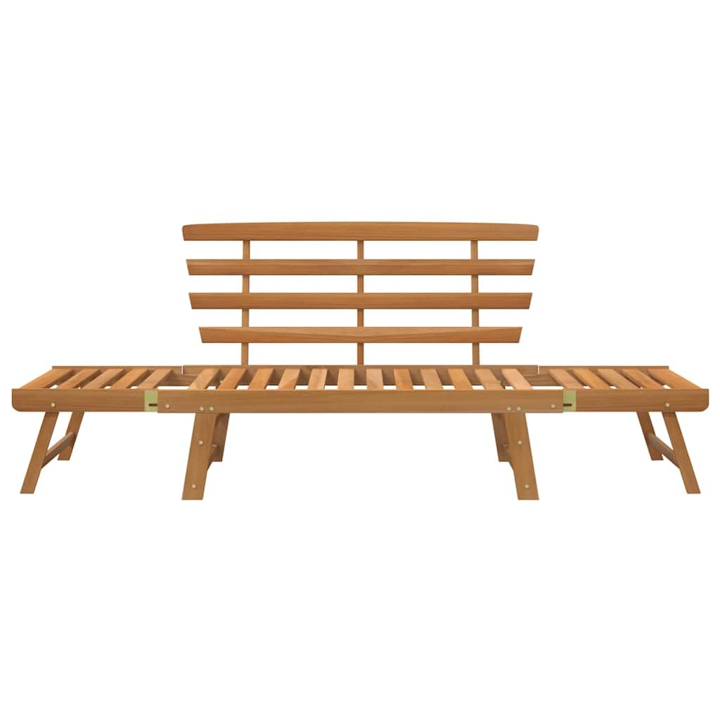 Fengshui 2-in-1 Gartenbank 190 cm Massivholz Akazie | Verstellbare Seitenteile, Sonnenliege, Sitzbank, für Außenbereich, geölt