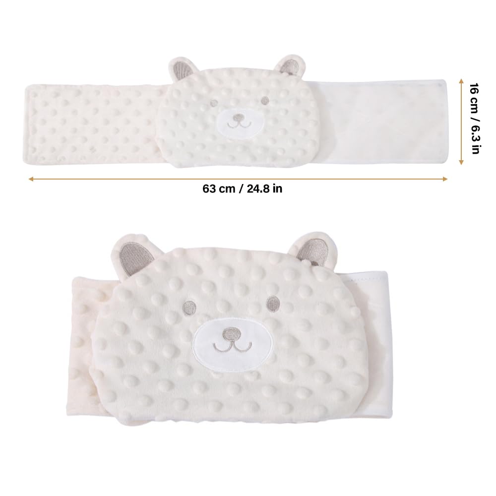 Cinturón anticólico para bebé, Cojín de huesos de cereza, Cinturón anticólico para dolores abdominales y flatulencias, Microondas o Horno, Hipoalergénico y Lavable, Cojín de grano 100% algodón
