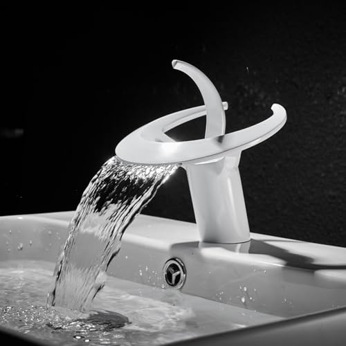 Mitigeur cascade de salle de bain HLTYGWX robinet lavabo or brossé raccord G1/2