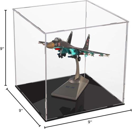 Image of Clear Acrylic Display Case - 9x9x9 Inch (23x23x23 cm) Premium Collectibles Box | Alternative to Glass Display Case | Ideal for Action Figures, Home Decor, Toys & More