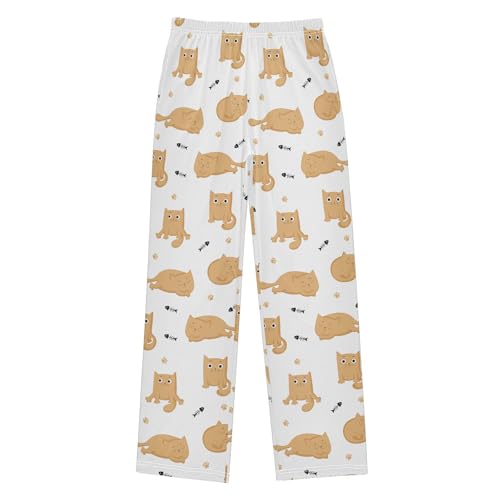Boys' Pants Cute Ginger Cats Long Bottoms Jogger Pants Elastic Waist Trousers with Pockets S-XL