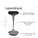 Learniture Adjustable Height Active Learning Stool for Office Desks and Classrooms, Foam-Padded Backless Wobble Stool with Rocking Motion, Black