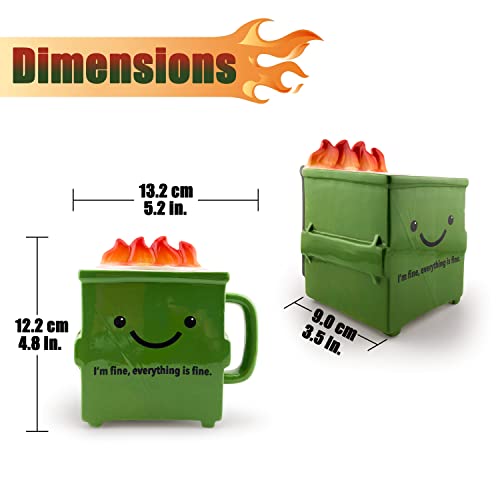 Mug Dumpster Fire Cerámica 20oz Capacidad miniatura 3