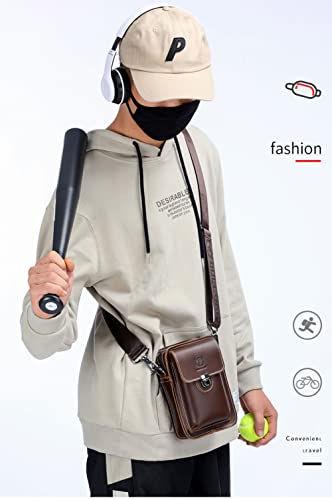 NUTOT bolsas masculinas de ombro bolsas para homens Pacote de couro Bolsa de cintura masculina de co