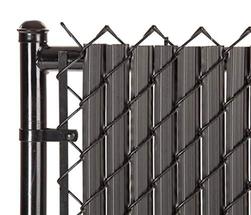 Proudly Made in The USA! - SoliTube Slat Privacy Inserts for Chain-Link Fence, Double-Wall Vertical Bottom-Locking Slats with Wings (5ft, Black)