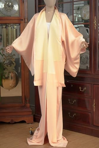 DEAR VANILLA Authentic Traditional Japanese Tango Chirimen Silk Iromuji Kimono for Women Robe Made in Japan KMC-0027 Cream