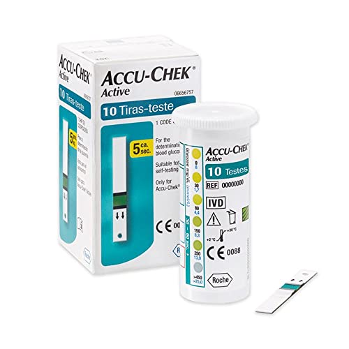 ACCU-CHEK TIRAS ACTIVE COM 10 UNIDADES