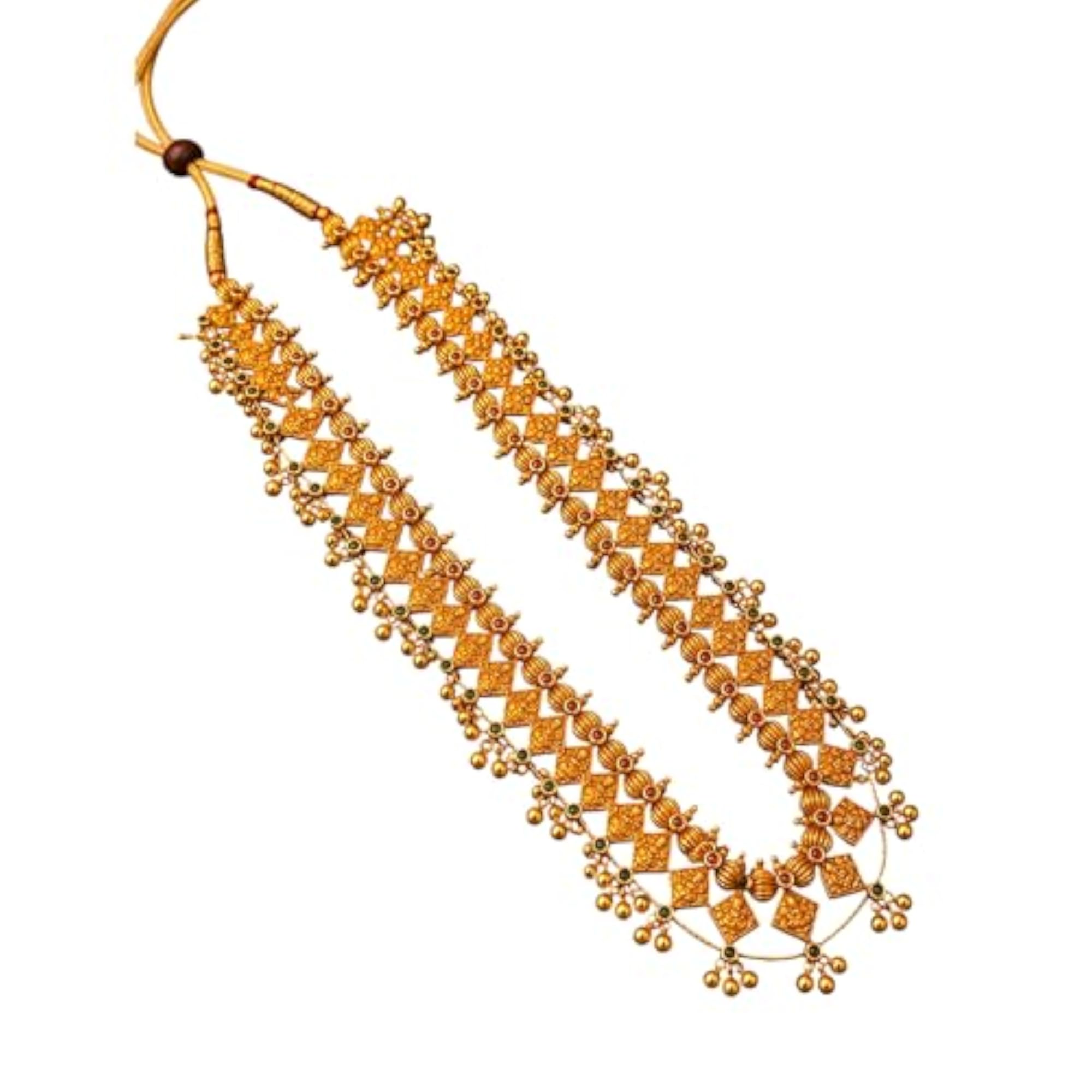 Women's Kolhapuri Saaj Necklace, Gold Plated Copper