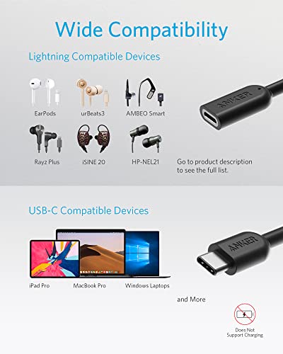 Image of Anker USB-C to Lightning Audio Adapter (Audio Only, Does Not Support Charging)(Black)