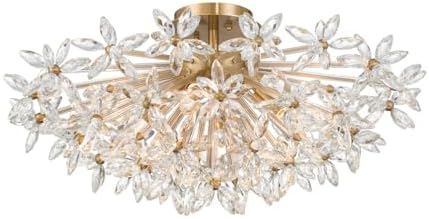 Crystorama Adley 25.25'' Aged Brass Semi Flush Mount