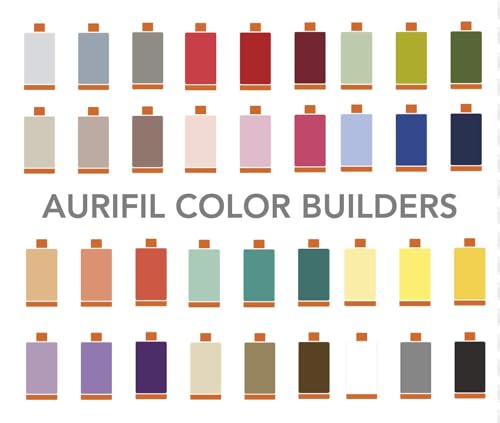 Aurifil Color Builder hilo algodón 3 bobinas rosa miniatura 6