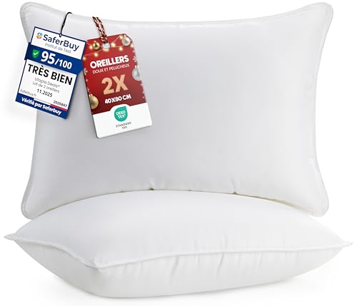 Utopia Bedding Pillow (Lot de 2), 50 x 70 cm,