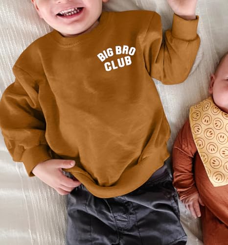 BANGELY Big Bro Club Sweatshirt Boys Promoted to Big Brother Pullover Pregnancy Baby Announcement Toddler Long Sleeve Shirt2