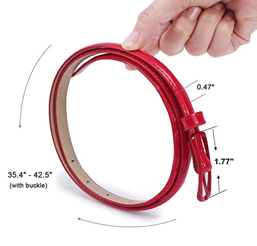 Selighting Women's Leather Belt Slim Women's Belt PU Leather for Dresses3