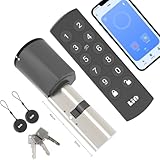 Lio Home WLAN Smart Lock mit Tastatur, Schließzylinder 30/40,Tür Entsperren über NFC-Karten, Passwort, App Steuerung, Schloss mit Schlüssel, Smartes Elektronisches Türschloss mit Ladegerät.