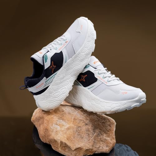 Image of Kraasa PowerGlide X1 Sports Shoes for Men | Stylish Casual Sneakers for Men | Lace up Lightweight Shoes for Runnigng, Walking, Gym, Trekking, Hiking & Party Shoes