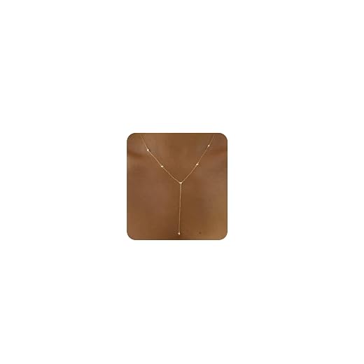 Gold Necklace for Women, Dainty Long Necklace 14k Gold Plated Lariat Long Necklaces for Women Trendy Simple Statement Drop Necklace Fashion Body Chain Prom Jewelry Gold Accessories