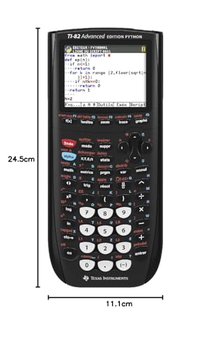 Texas Instruments TI-82 Advanced Phyton Edition Grafischer Taschenrechner (Farbdisplay) Schwarz