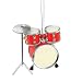 Musical Instrument Christmas Ornament (3" Red Drum Set)