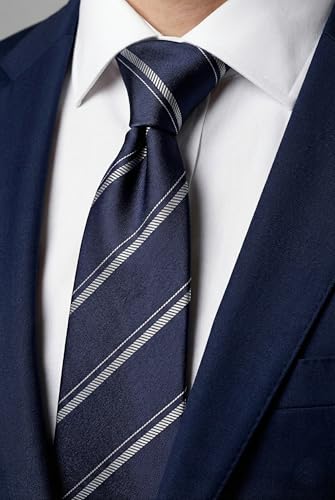 Image of Micro Fiber Stripped Neck Ties For Mens Boys Tie Length & Width - 58 Inch & 3 Inch