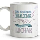 LolaPix Tazas Frases Positivas. Tazas Desayuno Originales. Taza Ceramica 330 ml. Regalos con Frases. Tazas con Mensajes.…