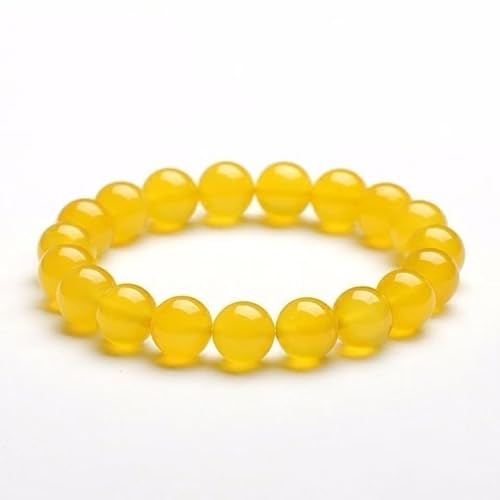 NIBHZ Pulsera Cuentas Pulsera De Protección Hombres Mujeres Feng Shui Charm Cristal Citrino Natural Reiki Chakra,8mm