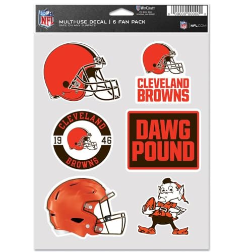 Autocollants multi-usage Cleveland Browns WinCraft sticker NFL rigide