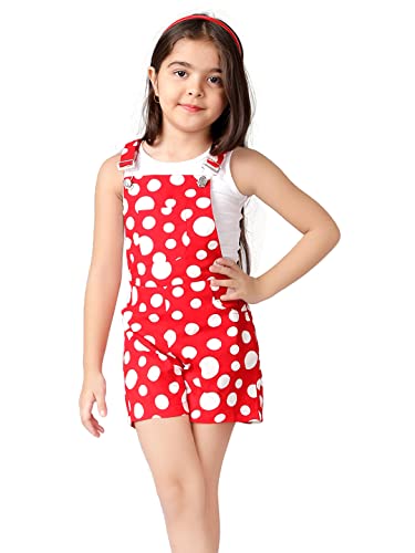 Image of Naughty Ninos Girl's Cotton Pinafore Knee-Length Casual Dress