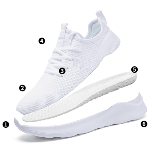 Image of Womens Walking Sneakers Lightweight Comfortable Fashion Gym Running Shoes Non Slip Workout Tennis Shoes